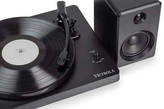 HALF PRICE - Victrola Modern Matte Black Turntable with Bluetooth Speakers - Now Only £99