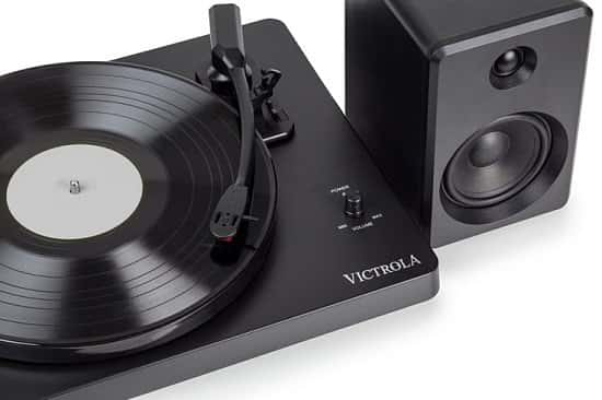 Victrola modern design 50 watt record player 2025 with bluetooth and 3 speed turntable