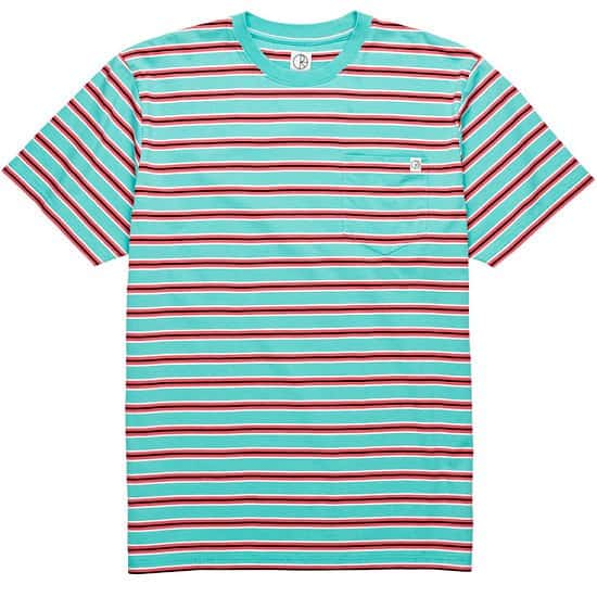Polar Striped Pocket Tee Coral-Red: £45.00!