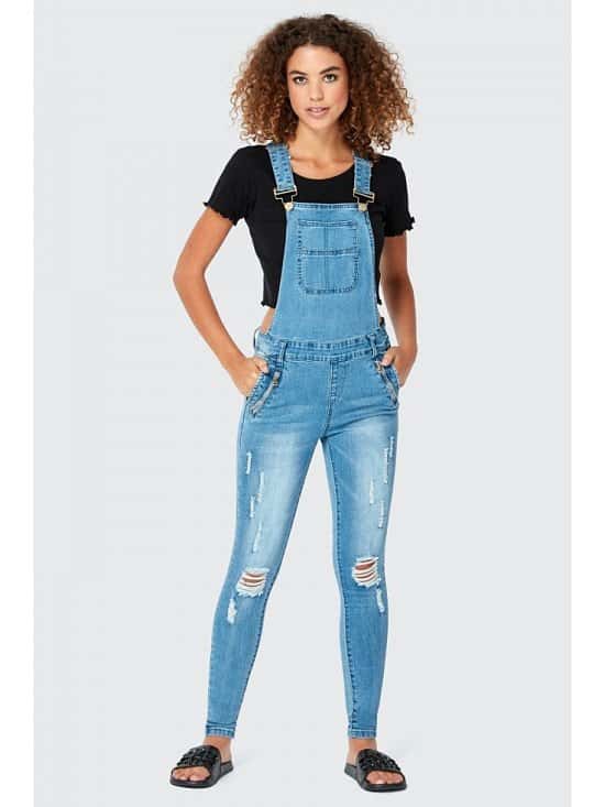 SAVE 20% on these Rip Detail Pocket Long Dungarees!