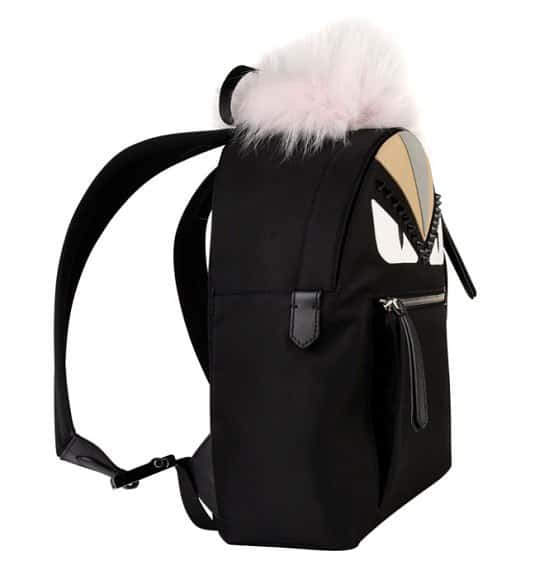 OVER £500 OFF - FENDI Fur Trim Monster Eyes Backpack!