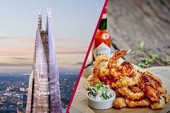 OVER 40% OFF - The View from The Shard with 3 Course Michelin Dining and Bubbles for 2!