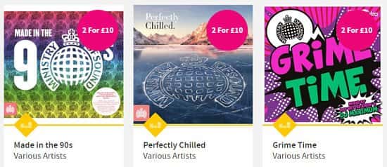 Ministry of Sound: CDs 2 for £10 - SAVE 17%