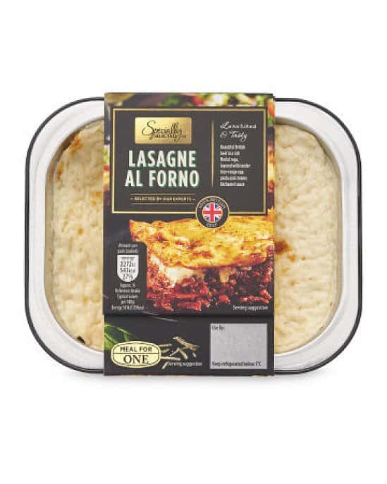 Lasagne al Forno: £2.69!