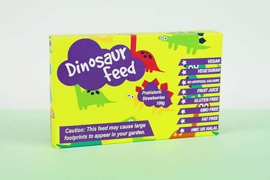 A quirky little box packed with lots of tasty treats: Dinosaur Feed £2.50!