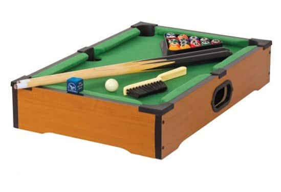 SAVE 20% on this Wooden Tabletop Pool Set!