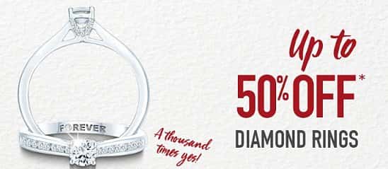 Shop our Sale and SAVE up to 50% on Diamond Rings!