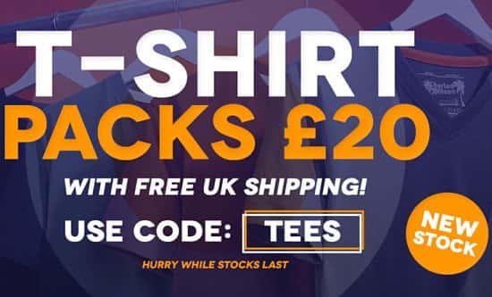 Packs of 4 or 5 T-Shirts for only £20`