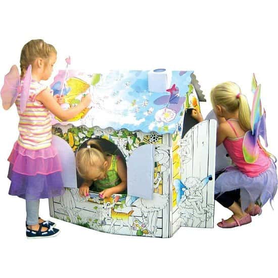 Colour In Cardboard Fairy Playhouse - NOW ONLY £8.50