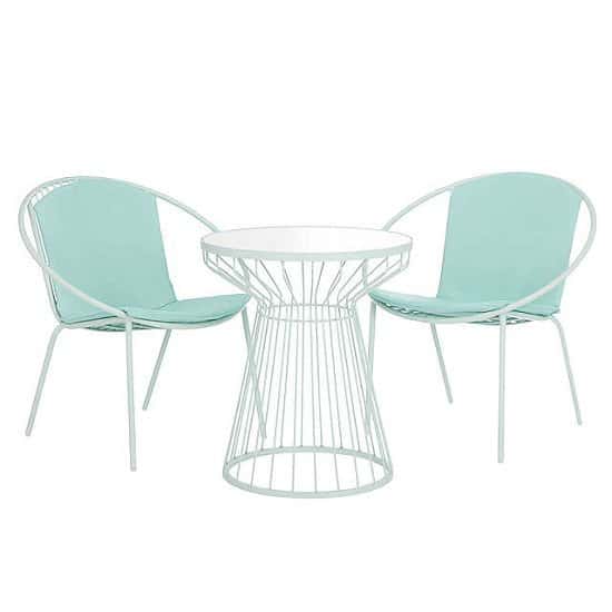 SAVE £69.00 - House by John Lewis Porto Bistro Garden Table and Chairs Set, Mint