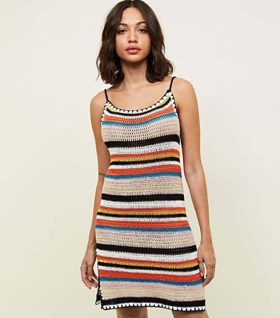 NEW IN - Multi Colour Stripe Crochet Slip Dress: £24.99!