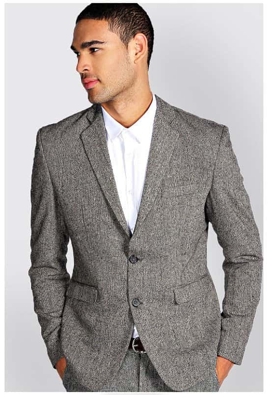 SALE Up to 70% OFF - Slim Fit Tweed Blazer