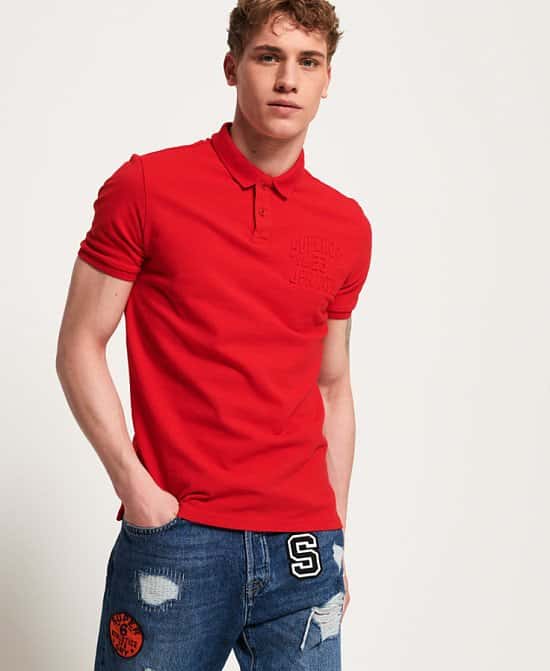 SAVE 33% OFF Embossed Short Sleeve Polo Shirt!