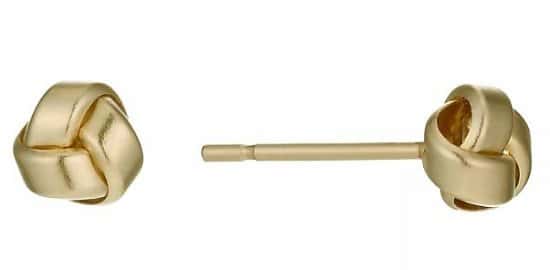 SAVE 17% OFF 9ct Yellow Gold Polished Knot Stud Earrings!