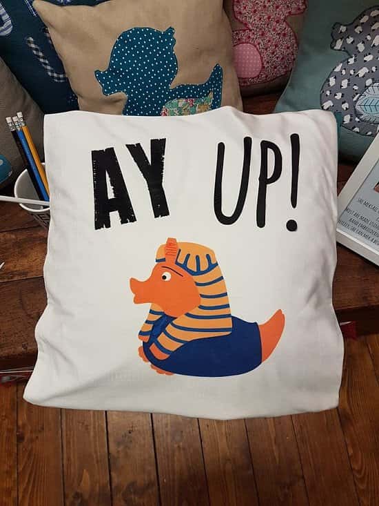 We made a cushion cover for a customers relative who lives all the way in Egypt!