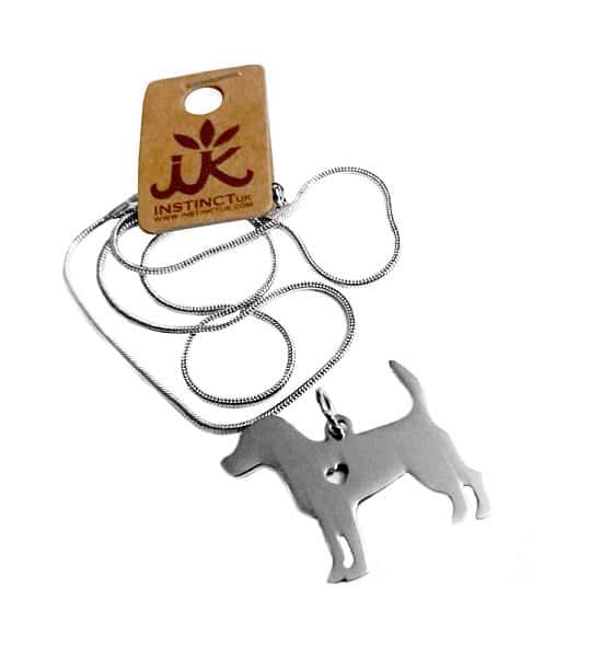 WIN – Silver Dog Heart Necklace