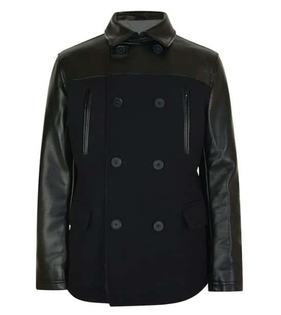 85% OFF - DKNY Leather Panel Coat - SAVE £595!