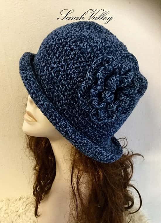 Get this crochet floppy brimmed hat