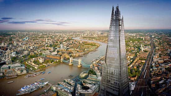 The View from The Shard with a Three Course Michelin Meal and Bubbles for 2!