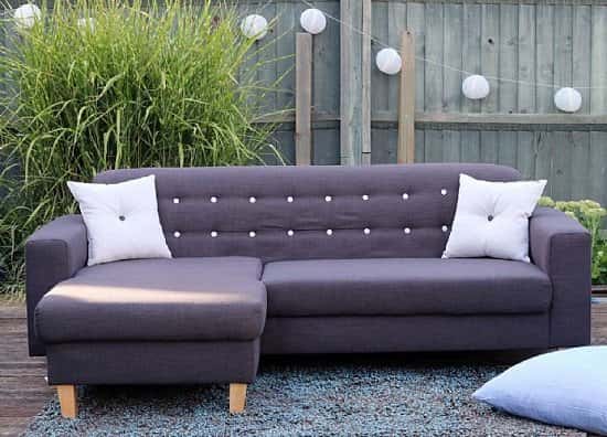 L Shaped Sofa in soft brown - £395.00!