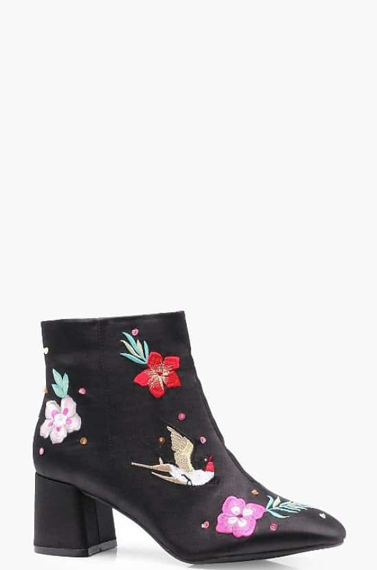 SAVE - Oriental Embroidered Ankle Boots!