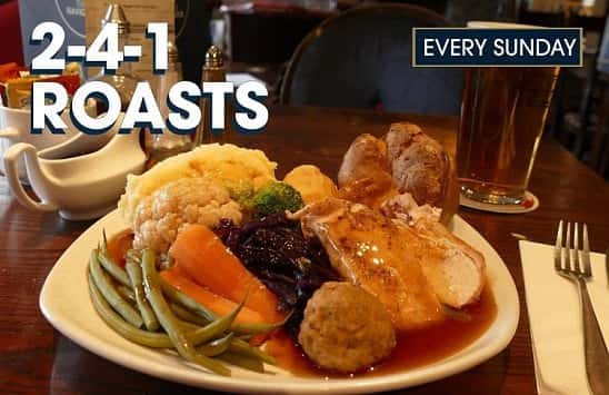 In the mood for a proper Sunday roast? 2-4-1 roast dinners, every Sunday until the end of October!