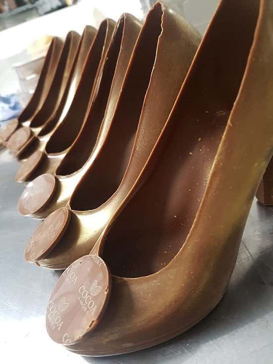 We are busy today making stunning chocolate stilettoes