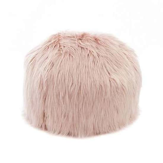NEW PRODUCTS ADDED - Blush Pink Small Mongolian Faux Fur Bagel: £69.00!