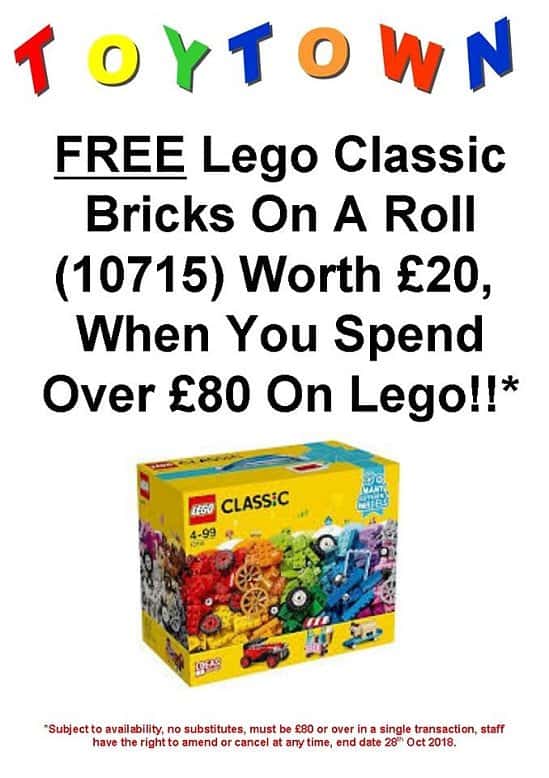 FREE Lego Classic Bricks On A Roll (10715) Worth £20 (10715) Worth £20