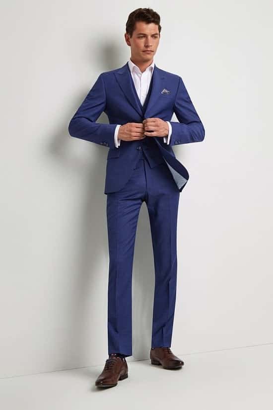 Save- Ted Baker Tailored Fit Iris Blue Twill Suit