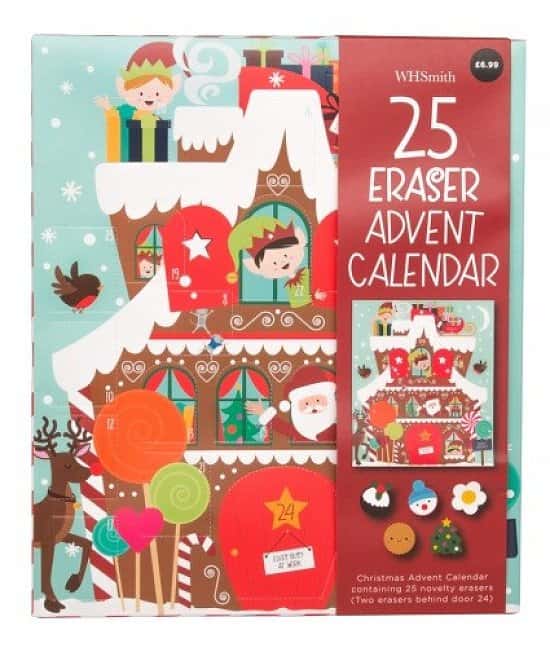 SAVE 50% - WHSmith Eraser Advent Calendar