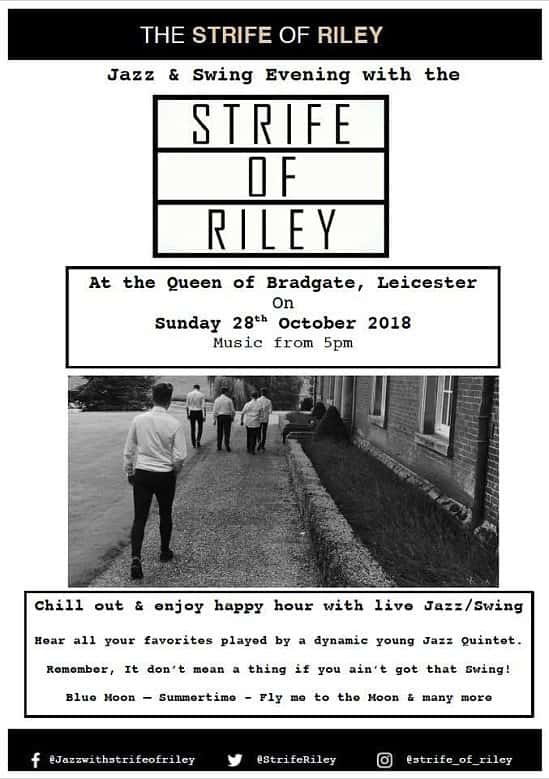 We are excited to be welcoming back the ‘Strife of Riley’ this Sunday