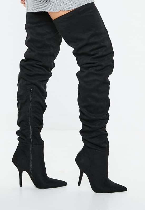 AUTUMN STYLE - black slouchy over the knee boots £55.00!