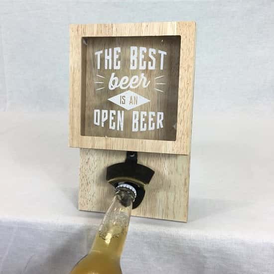 WIN - Wooden Plaque Bottle Opener