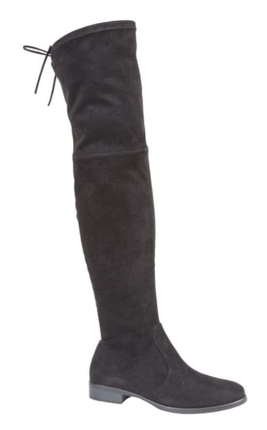 Black over knee flat boots!