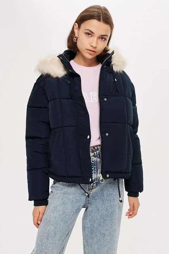 Topshop quilted puffer jacket 2025
