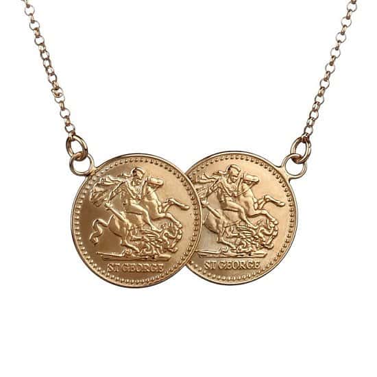 SAVE 10% - ARGENTO DOUBLE GOLD COIN NECKLACE!
