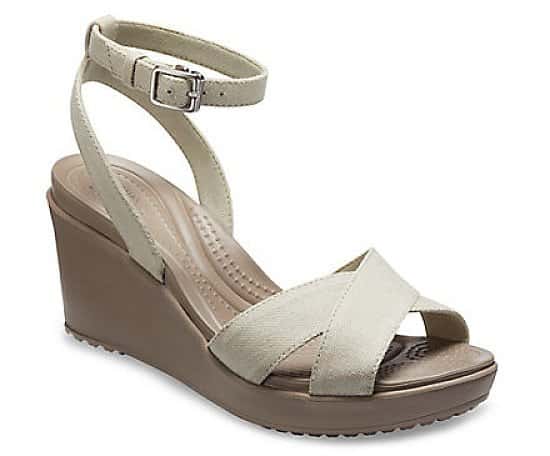 GET 50% OFF - Women's Leigh II Cross-Strap Ankle Wedge!