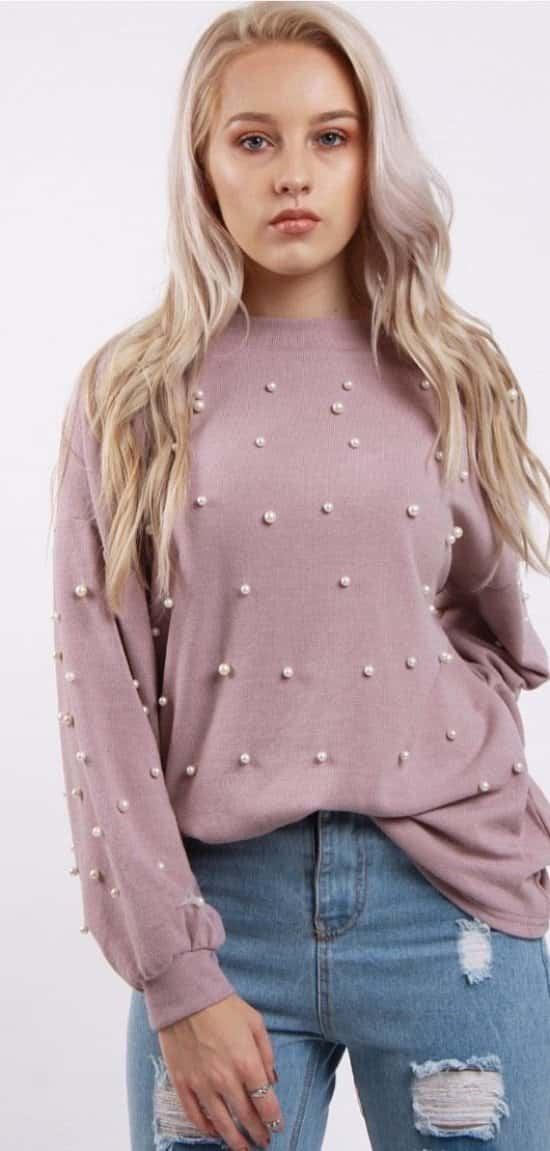 PINK PEARL KNITTED TOP