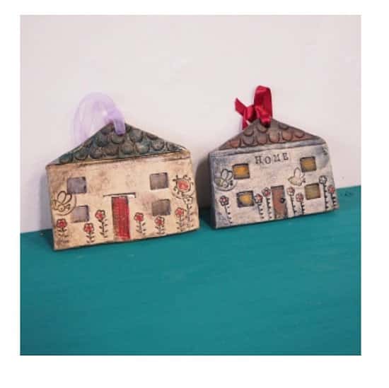 Hand made Home ceramic hangings by Gina Stalley - £15.00!
