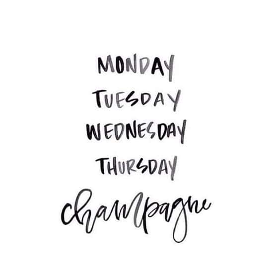 The countdown is on to the weekend! But if you can't wait until 'Champagne' sorry we mean Friday