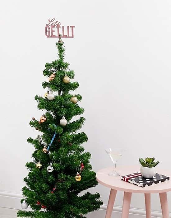 SHOP THE CHRISTMAS SECTION - Typo Christmas Lets get lit tree topper: £2.50!