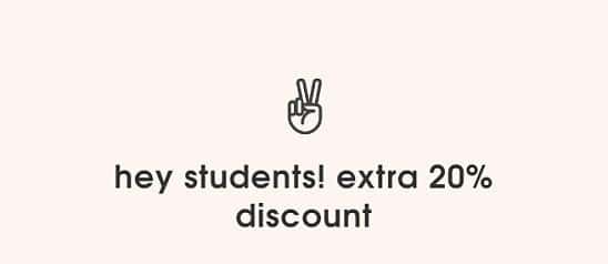 hey students! extra 20% discount