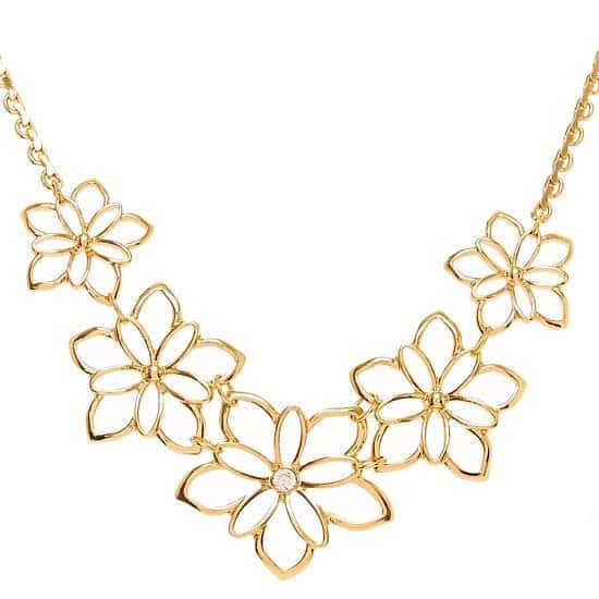 Half Price- Gold Flower Statement necklace