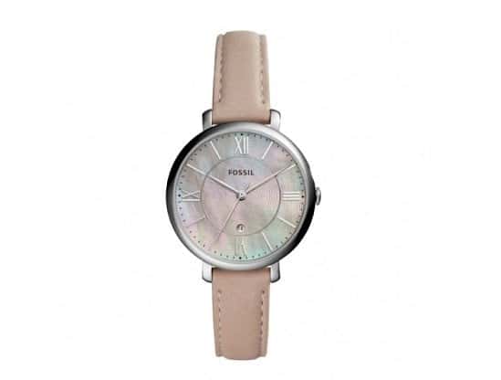 Save- Fossil Jacqueline Ladies' Pink Mother of Pearl Pink Strap Watch