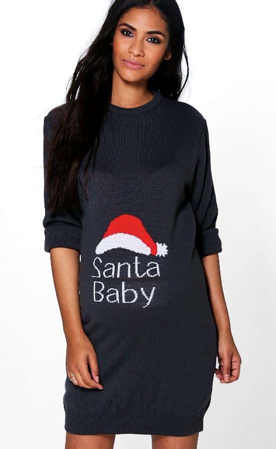 SAVE ON CHRISTMAS CLOTHING - Maternity Santa Baby Christmas Dress!