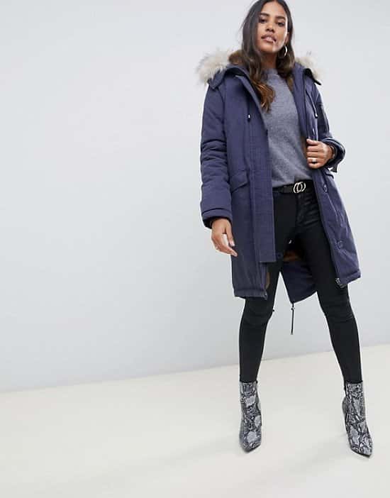 SAVE ON WINTER SALE ITEMS - ASOS DESIGN luxe parka with faux fur trim!
