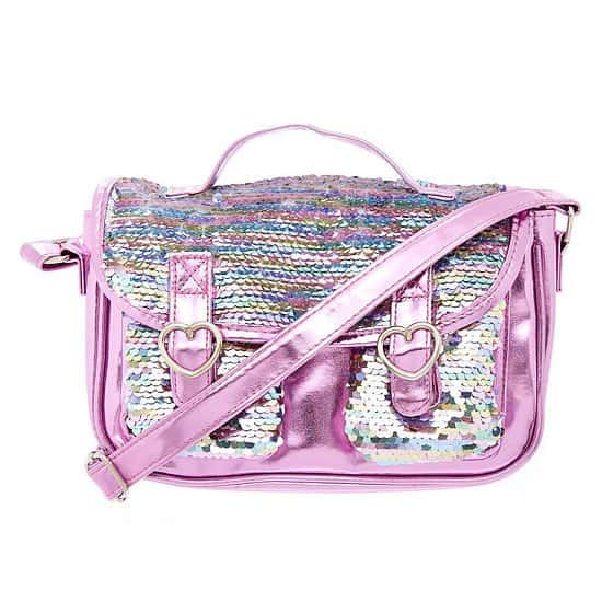 SAVE ON ACCESSORIES - Claire's Club Pastel Reversible Sequins Crossbody Bag - Pink!