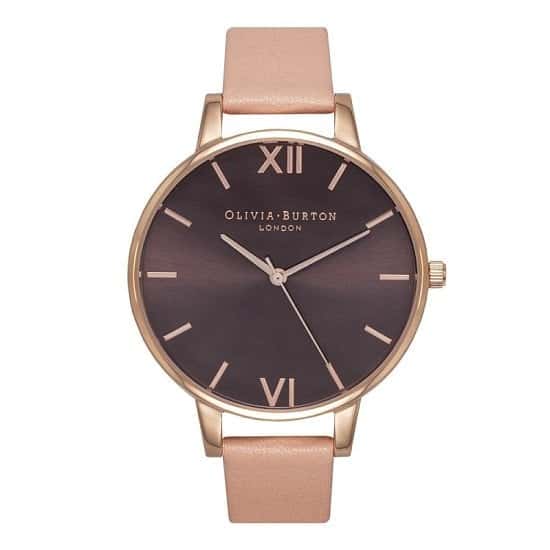 SAVE 25% - OLIVIA BURTON BROWN DIAL DUSTY PINK WATCH!