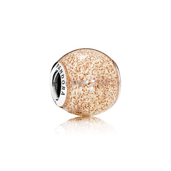 SALE, GET 50% OFF CHARMS - ROSE GOLDEN GLITTER BALL CHARM!
